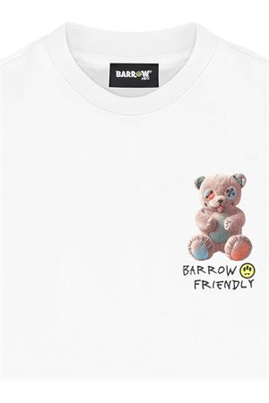 t-shirt in cotone bianco BARROW KIDS | S6BKJUTH003002